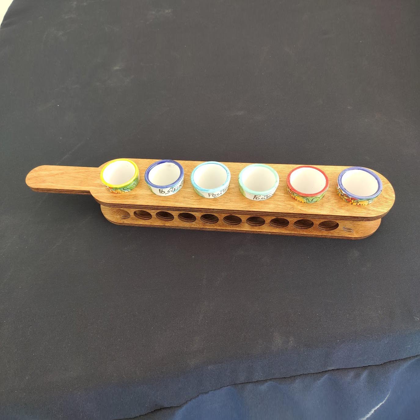Porta shottini legno artigianale - immagine 2